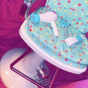 American girl doll hair salon chair